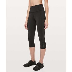 Lululemon Fast & Free Crop II *Nulux 19" Black
